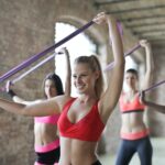 three women s doing exercises