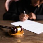 judge signing on the papers